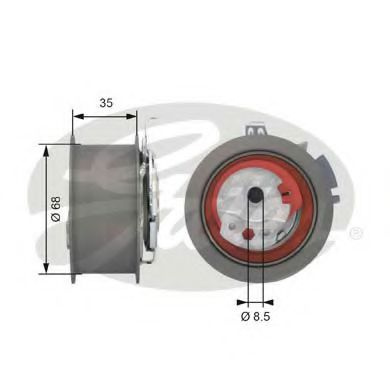 Rola intinzator,curea distributie VW GOLF V Variant (1K5) (2007 - 2009) GATES T43151 piesa NOUA