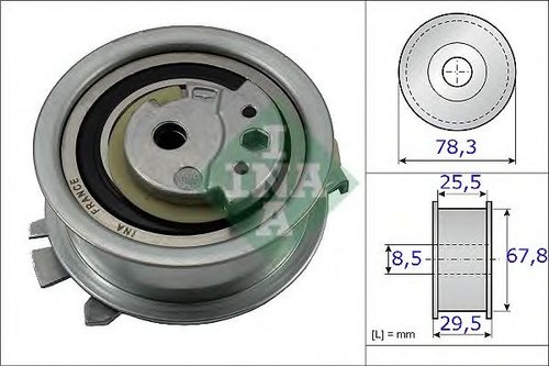 Rola intinzator,curea distributie VW MULTIVAN VI (SGF, SGM, SGN) (2015 - 2016) INA 531 0825 10 piesa...