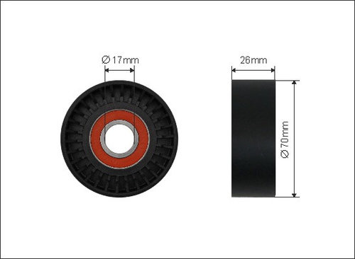 Rola intinzator,curea transmisie (0100 CAFFARO) AUDI,SEAT,SKODA,VW