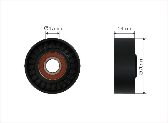 Rola intinzator,curea transmisie (0183 CAFFARO) BMW,ROLLS-ROYCE