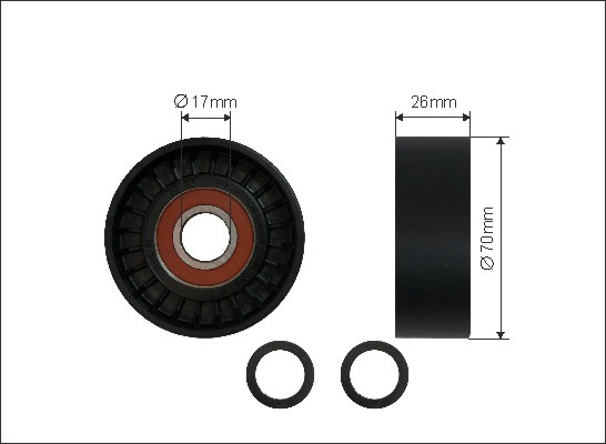 Rola intinzator,curea transmisie (0186 CAFFARO) BMW