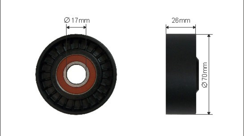 Rola intinzator,curea transmisie (0187 CAFFARO) CHRYSLER