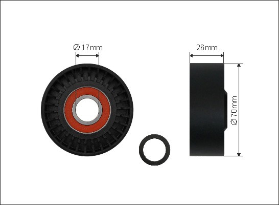 Rola intinzator,curea transmisie (0190 CAFFARO) BMW