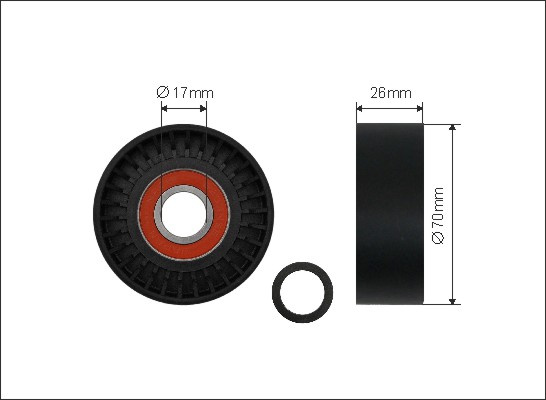 Rola intinzator,curea transmisie (0197 CAFFARO) BMW