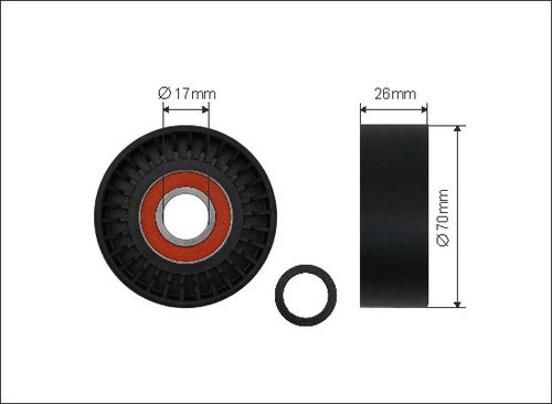 Rola intinzator,curea transmisie (0197 CAFFARO) BMW