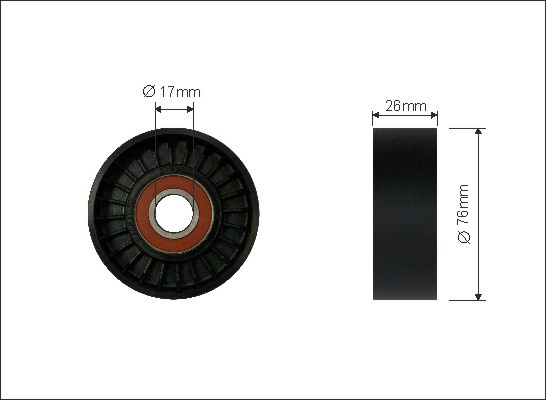 Rola intinzator,curea transmisie (10200 CAFFARO) MERCEDES-BENZ