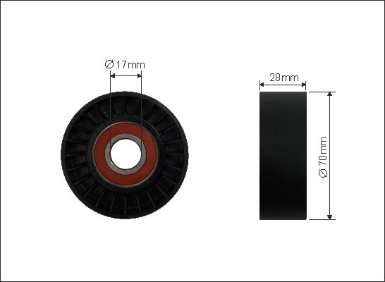 Rola intinzator,curea transmisie (1190 CAFFARO) BMW