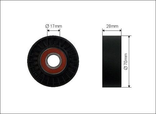 Rola intinzator,curea transmisie (1199 CAFFARO) FIAT,IVECO