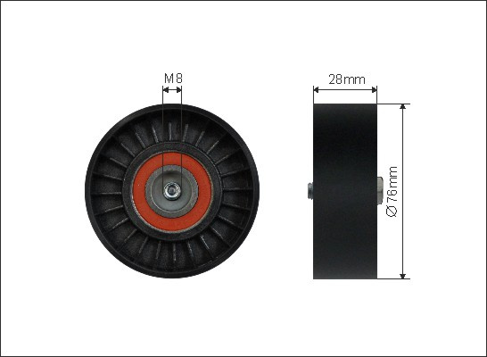 Rola intinzator,curea transmisie (12000 CAFFARO) AUDI,SEAT