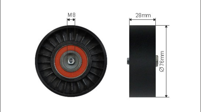 Rola intinzator,curea transmisie (12000 CAFFARO) AUDI,SEAT