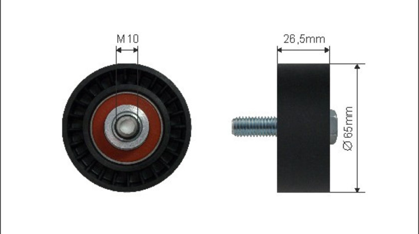 Rola intinzator,curea transmisie (1311 CAFFARO) Citroen,DACIA,PEUGEOT