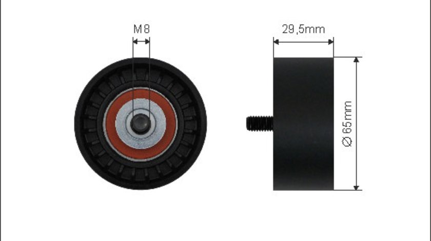 Rola intinzator,curea transmisie (1398 CAFFARO) MERCEDES-BENZ