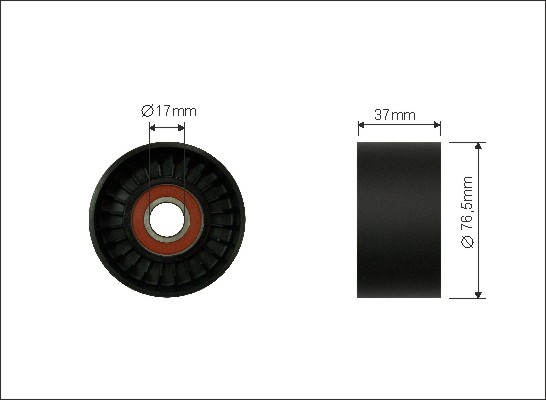 Rola intinzator,curea transmisie (14799 CAFFARO) FORD