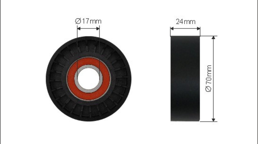 Rola intinzator,curea transmisie (1691 CAFFARO) AUDI,SEAT,SKODA,VW