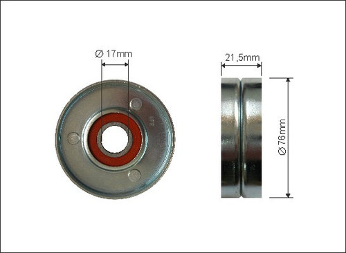 Rola intinzator,curea transmisie (17000 CAFFARO) AUDI,SKODA,VW