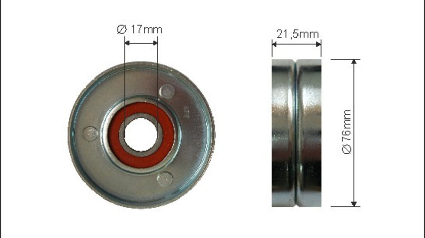 Rola intinzator,curea transmisie (17000 CAFFARO) AUDI,SKODA,VW