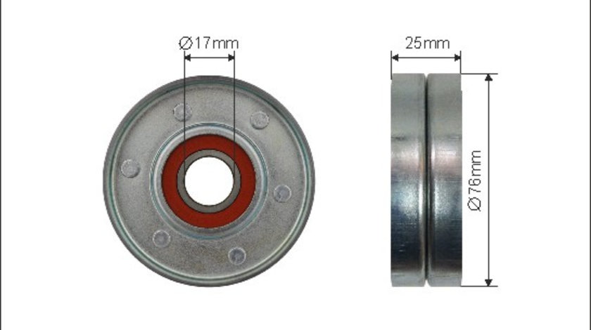 Rola intinzator,curea transmisie (17100 CAFFARO) AUDI,SKODA,VW