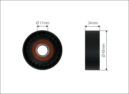 Rola intinzator,curea transmisie (18900 CAFFARO) AUDI,SEAT,SKODA,VW