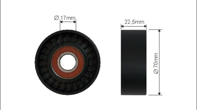 Rola intinzator,curea transmisie (23500 CAFFARO) MERCEDES-BENZ