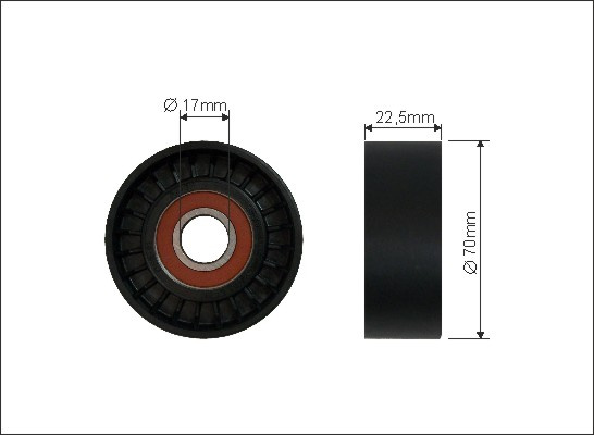Rola intinzator,curea transmisie (25900 CAFFARO) MERCEDES-BENZ