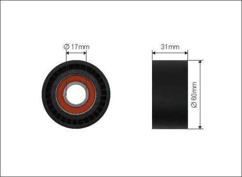 Rola intinzator,curea transmisie (27500 CAFFARO) NISSAN,OPEL,RENAULT