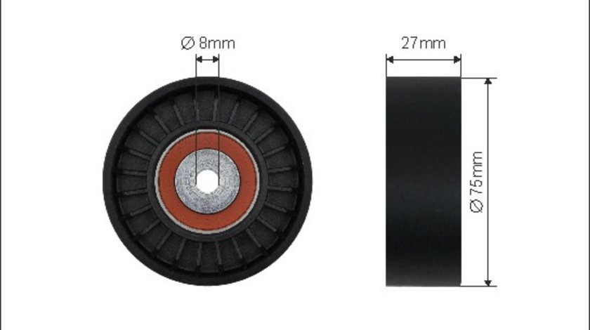 Rola intinzator,curea transmisie (28722 CAFFARO) AUDI,VW