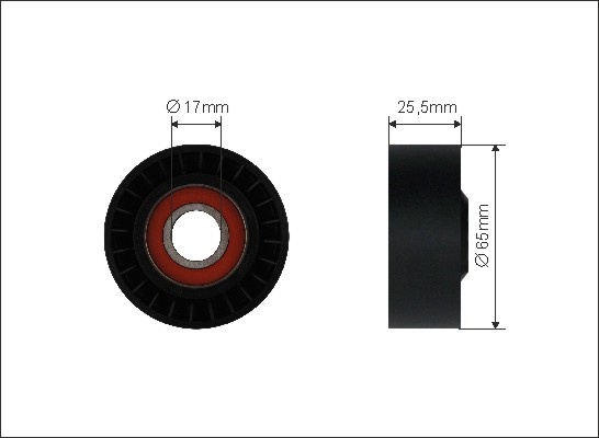 Rola intinzator,curea transmisie (29800 CAFFARO) Citroen,FIAT,FORD,PEUGEOT