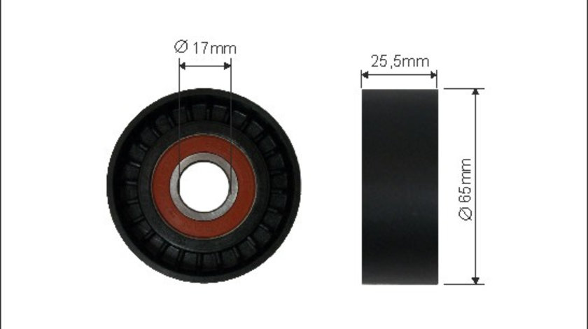 Rola intinzator,curea transmisie (33600 CAFFARO) Citroen,JAGUAR,LAND ROVER,PEUGEOT