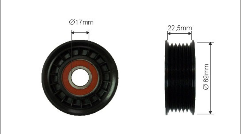 Rola intinzator,curea transmisie (33800 CAFFARO) MAZDA