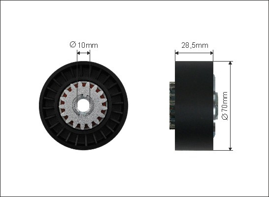 Rola intinzator,curea transmisie (34068 CAFFARO) Citroen,PEUGEOT