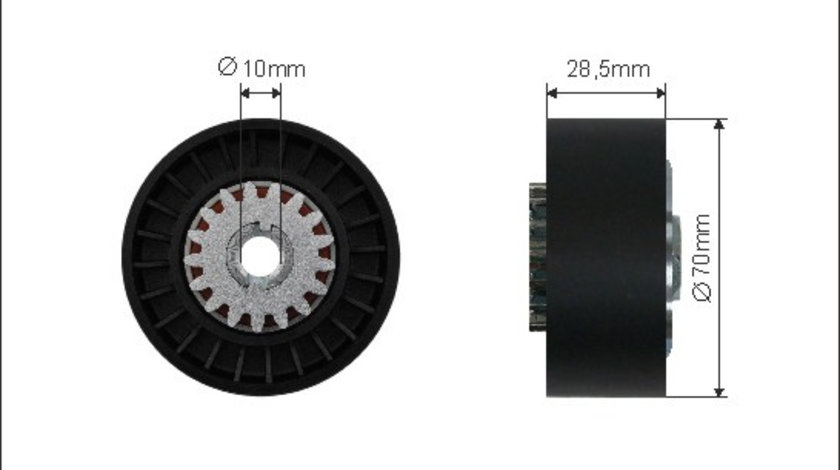 Rola intinzator,curea transmisie (34068 CAFFARO) Citroen,PEUGEOT