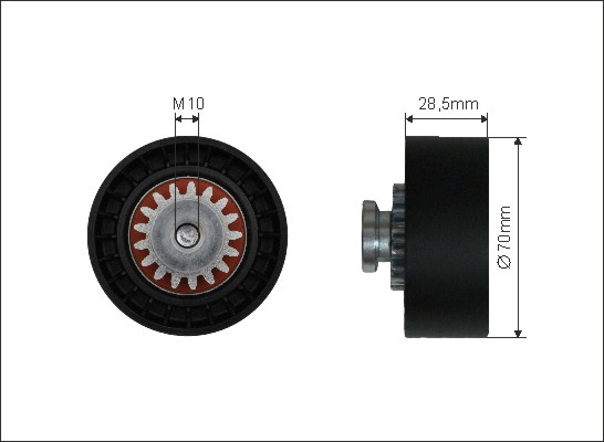 Rola intinzator,curea transmisie (3596 CAFFARO) Citroen