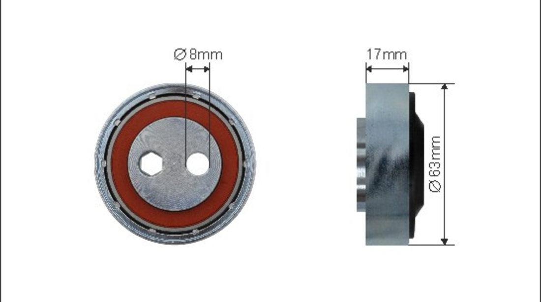 Rola intinzator,curea transmisie (365125 CAFFARO) AUDI,SKODA,VW