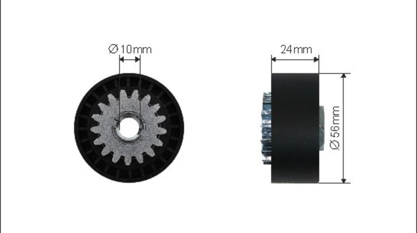 Rola intinzator,curea transmisie (3668 CAFFARO) DACIA,NISSAN,RENAULT