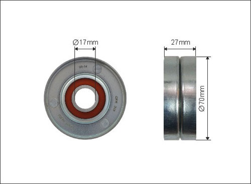 Rola intinzator,curea transmisie (37700 CAFFARO) NISSAN,RENAULT