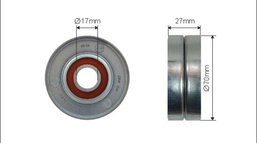 Rola intinzator,curea transmisie (37700 CAFFARO) NISSAN,RENAULT