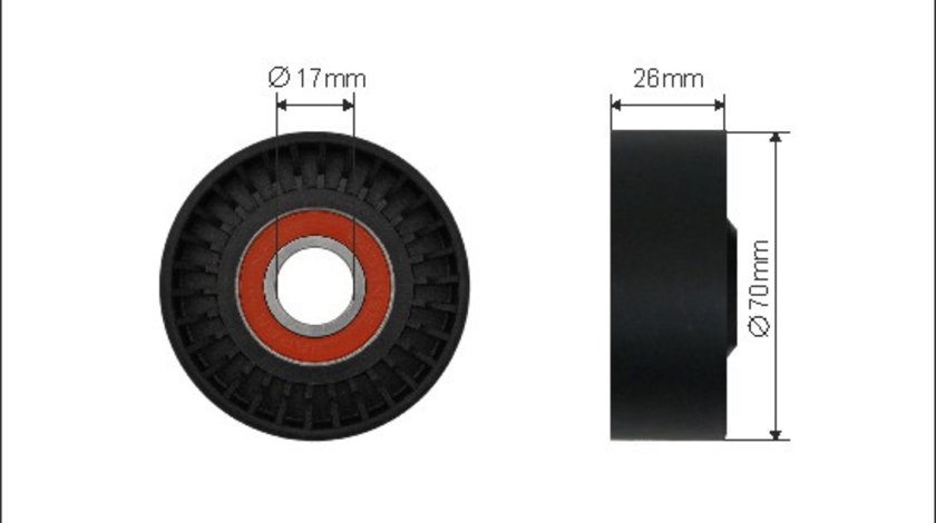 Rola intinzator,curea transmisie (38400 CAFFARO) ALFA ROMEO