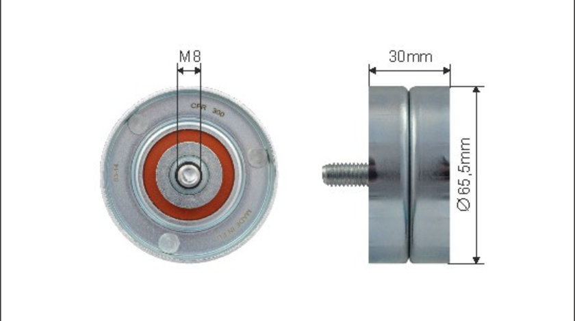 Rola intinzator,curea transmisie (39898 CAFFARO) MERCEDES-BENZ