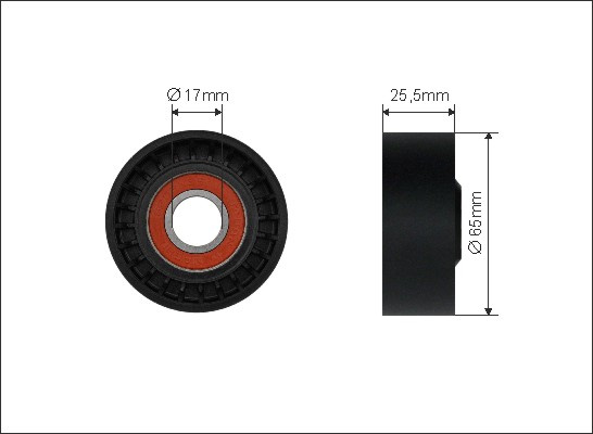 Rola intinzator,curea transmisie (44600 CAFFARO) MERCEDES-BENZ