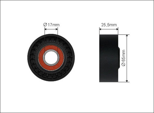 Rola intinzator,curea transmisie (44600 CAFFARO) MERCEDES-BENZ