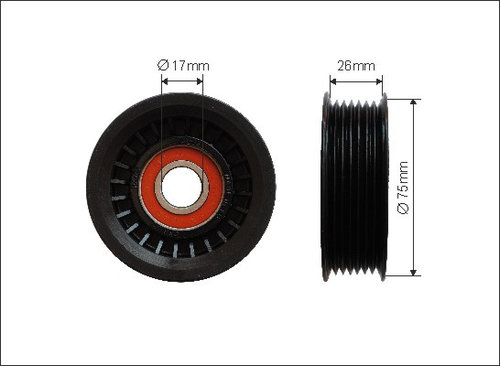 Rola intinzator,curea transmisie (46300 CAFFARO) JEEP