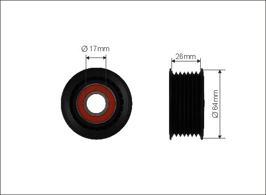 Rola intinzator,curea transmisie (46500 CAFFARO) FORD,MERCEDES-BENZ,VW
