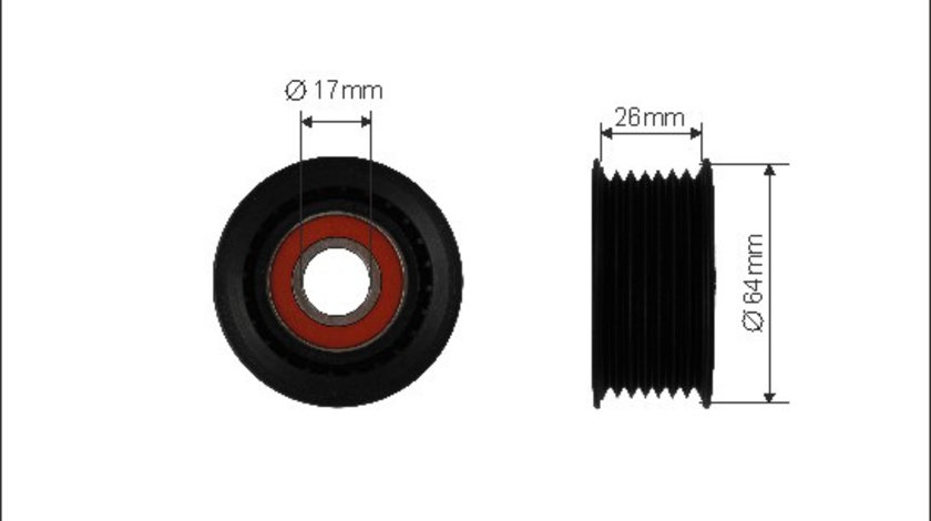 Rola intinzator,curea transmisie (46500 CAFFARO) FORD,MERCEDES-BENZ,VW