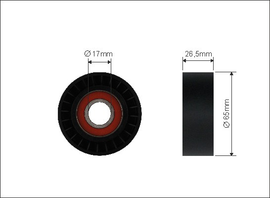 Rola intinzator,curea transmisie (500008 CAFFARO) VOLVO