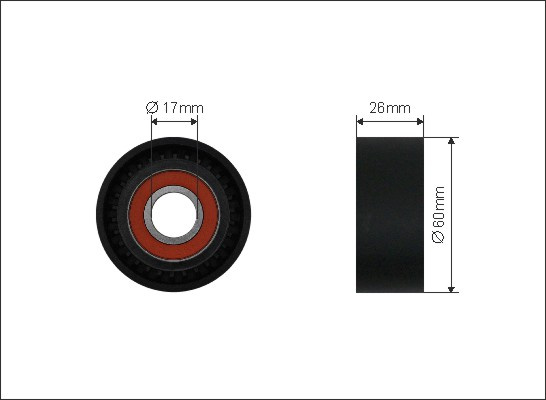 Rola intinzator,curea transmisie (500018 CAFFARO) BMW
