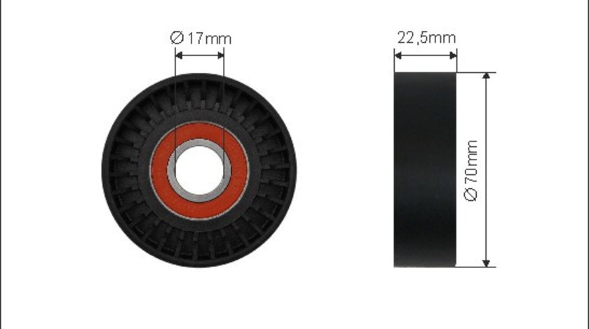 Rola intinzator,curea transmisie (500065 CAFFARO) MERCEDES-BENZ