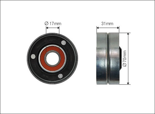 Rola intinzator,curea transmisie (500067 CAFFARO) AUDI,VW