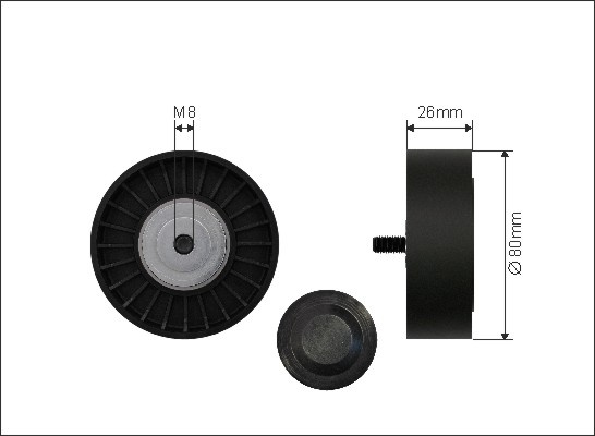 Rola intinzator,curea transmisie (500073 CAFFARO) Citroen,PEUGEOT