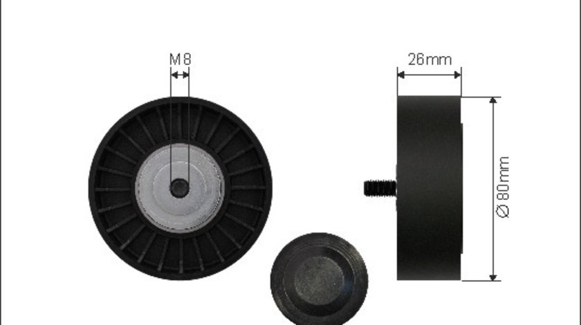 Rola intinzator,curea transmisie (500073 CAFFARO) Citroen,PEUGEOT