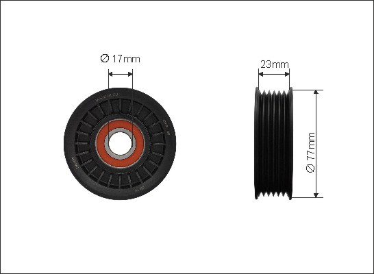 Rola intinzator,curea transmisie (500076 CAFFARO) JEEP